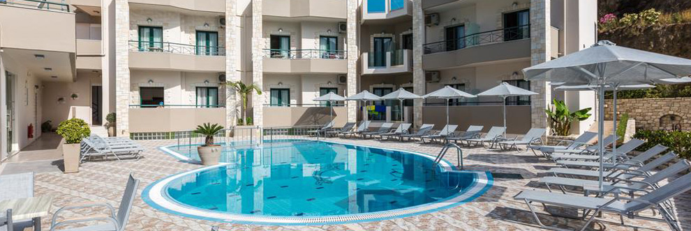 Heraklion Crete Airport Taxi to Amalia Apartments Hotel in Bali