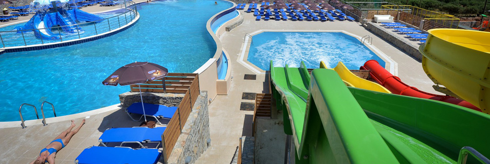 Heraklion Crete Airport Taxi to Elounda Residence Waterpark Hotel in Elounda