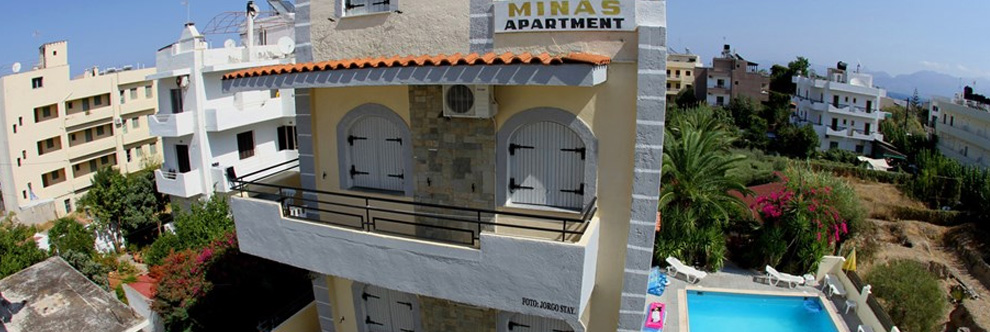 Heraklion Crete Airport Taxi to Minas Apartments in Hersonissos