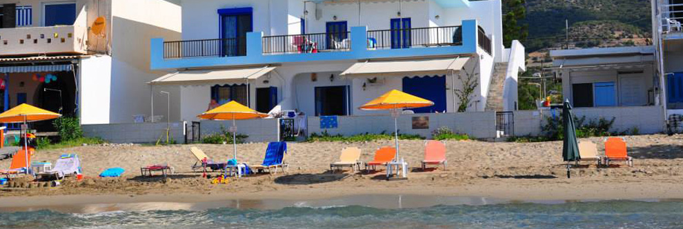 Heraklion Crete Airport Taxi to Villa Kamara Apartments in Makris Gialos
